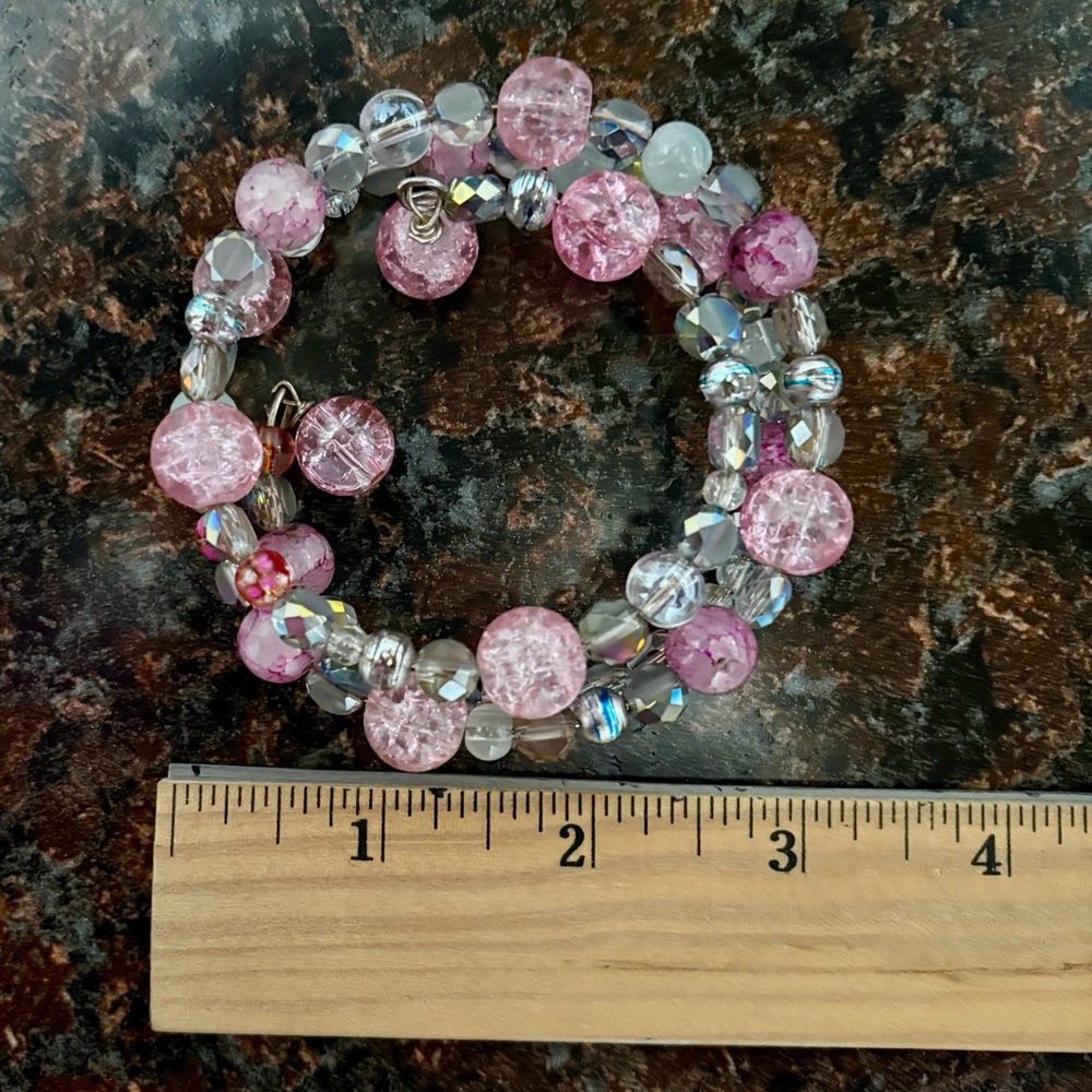 Handcrafted beaded wrap bracelet - Picture 4 of 4